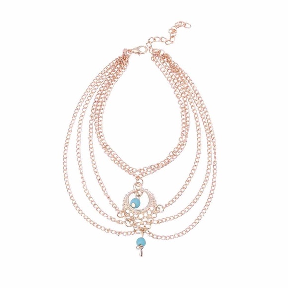 🆑 SET OF 2 GOLD COLOR FOOT CHAIN - Picture 3 of 3